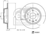 2X Febi Bilstein Disco Freno Posteriore 193001