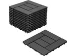 Aopunly Wpc 11 X Piastrelle Per Terrazze In Legno á 30 X 30 X 2,2 Cm, Antracite, 1M² Piastrelle Wpc Click, Piastrelle Per Balconi Resistenti Alle Intemperie