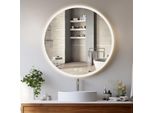 Yoleo Specchio Da Bagno Rotondo Con Illuminazione 70 Cm Specchio Led Con Interruttore A Sfioramento Specchio Da Bagno Led Antiappannamento 3 Colori Di Luce Regolabili In Continuo