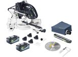 Festool Kapex Ksc 60 Eb Basic Troncatrice A Batteria 18 V / 36 V 216 Mm Brushless + 2X Batteria 8,0 Ah - Senza Caricabatterie