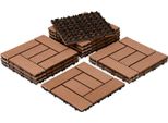 Jopassy Wpc Set Di 22 Piastrelle Per Patio 30X30Cm Set Di Piastrelle In Sistema A Incastro