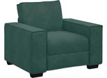 Vidaxl Poltrona Verde Scuro 100X78X84 Cm Velluto