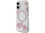Guess Guhmp16Srbfgfgmp Custodia Rigida Per Iphone 16 6.1 RóżOwy/Pink Resina Fiore Glitter Magsafe
