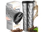 Tazza Termica Tressari, Thermos A Prova Di Perdite, Grande, 500 Ml, Metallica