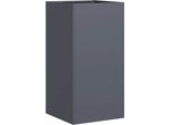 Vidaxl Fioriera Antracite 40X40X80 Cm Acciaio Laminato A Freddo