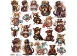 Aufkleber - Scraplove - Animali Steampunk - Animali Steampunk