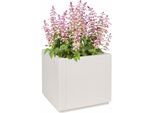 Vidaxl Cassetta Per Fiori Bianca 36 X 36 X 35 Cm Plastica