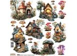 Aufkleber Scraplove Adesivi Dekor - Case Del Bosco Magico 1 - Case Da Favola