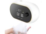 Bianco Distributore Automatico Di Sapone Schiumoso Per Le Mani, Montaggio A Parete Touchless, 450 Ml, Ricaricabile, Con Display Lcd, Autopulente, Per Bagno, Cucina