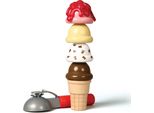 Gelateria In Legno Melissa & Doug - Set Di Gioco Da 28 Pezzi Per Porzionare E Servire 8 Gusti Di Gelato In Coni O In Coppe, Soldi Inclusi, Per Bambini A Partire Dai 3 Anni Di Età