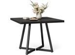 Tavolo Da Pranzo Tribesigns, Tavolo Da Pranzo Piccolo, Tavolo Da Cucina Tavolo Da Sala Da Pranzo 80X80X75 Cm, Per 4 Persone, Base In Metallo Stile Industriale, Nero