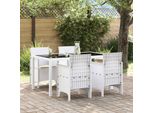 Vidaxl Sedia Da Giardino Con Cuscini 4 Pz Bianco 53 X 49 X 85 Cm Polipropilene
