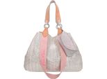 Fritzi Aus PreußEn Borsa Shopper Borsa A Tracolla Izzy Medium Limited Painted Straw Shopper Silver Nature Argentato