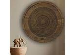 Marrakesch Murale Astus Rotondo 60Cm In Legno Massiccio | Decorazione Murale In Stile Boho E Orientale Decorazione Murale Naturale Quadro In Legno Per Soggiorno Camera Da Letto O Corridoio Decorazione Rustica Vintage Pezzo Unico
