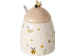 Barattolo In Ceramica Con Coperchio E Cucchiaino Honey, 445 Ml