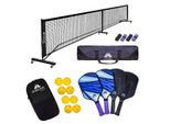 Set Da Pickleball Mobiclinic 4 Racchette, 4 Palline, Rete Con Ruote Borsa Di Trasporto Maniglia Antiscivolo Mobiall