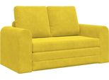 Vidaxl Divano Letto 60Cm In Velluto Giallo