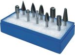 Set Di Frese A Penna Ø Gambo 6 Mm 10 Pezzi Metallo Duro Croce Cassetta In Plastica