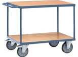 Carrello Da Tavolo 2 Ripiani L1000Xl700Mm Blu Zaffiro, Ral 5003 Carico Massimo 600 Kg
