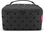 Reisenthel Beautycase, Kosmetiktasche, Kulturtasche, Glossy Dots Black, 4 L, FF7075