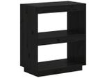 Syfax™ Libreria Nera 60X35X71 Cm In Legno Massello Di Pino