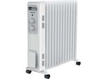 Sencor Soh 3213WH Radiatore Elettrico Ad Olio, 13 Elementi Riscaldanti, Potenza In Ingresso 2 500 W, Protezione Contro Il Surriscaldamento, Funzione Di Sicurezza Di Spegnimento Automatico In Caso Di Ribaltamento Dell'apparecchio