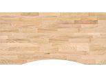 Syfax™ Piano Scrivania 100X50X2,5 Cm Rovere Massello Non Trattato