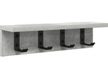 Vidaxl Comodino A Parete Grigio Cemento 40 X 10,5 X 10,5 Cm