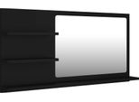Syfax™ Specchio Da Bagno Nero 90X10,5X45 Cm In Legno Multistrato
