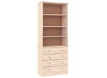 Syfax™ Libreria Con Cassetti Alta 77X35X186,5Cm Legno Massello Di Pino