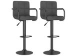 Syfax™ Sgabelli Da Bar 2 Pz Grigio Scuro In Tessuto