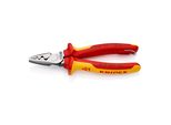 Knipex 97 78 180 T Crimpzange FüR AderendhüLsen Isoliert Mit Mehrkomponenten-HüLlen, Vde-GeprüFt; Mit Integrierter Isolierter BefestigungsöSe Zum Anbr)
