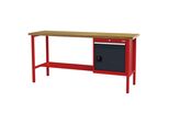 Stier Werkbank Mit 1 Schublade Und 1 TüR Bxtxh 2000X600X960 Mm Ral 3020 / Ral 7016 (904945)
