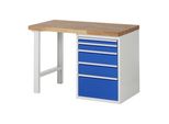 Rau Werkbank Modell 7511 Mit 5 Schubladen Bxtxh 1250X900X840Mm (03-7511A1-129B4S.11)