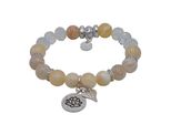 Armband Steuer "Metall Glanz Achat Gelb", Champagner, ArmbäNder, Damen, 19Cm, Metall, GläNzend, Armband