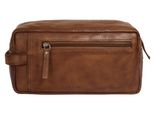 Kulturbeutel SPIKES & SPARROW TOILETRY BAG, Damen, Gr. B/H/T: 25cm x 13cm x 10cm onesize, braun (cognac), Leder, leicht glänzend, unifarben, Taschen Kulturbeutel, echt Leder