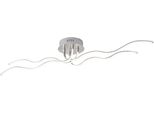 Just Light Deckenleuchte "Wave", Silber (Edelstahlfarben), 4, H: 17Cm, 1 Stk., Leuchten, Inkl. Festverbautem Led (3000 Kelvin), Feste Arme (WellenföRmig), Deckenleuchte