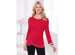 3/4-Arm-Shirt Classic Basics "3/4-Arm-Shirt", Damen, Gr. 48, Rot, 100% Viskose, Unifarben, Rundhals, Shirts 3/4-Arm-Shirt