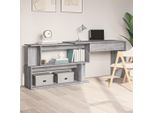 vidaXL Eckschreibtisch Grau Sonoma 200x50x76 cm Holzwerkstoff - Eckschreibtisch - Eckschreibtische - Schreibtisch - Büroschreibtisch