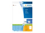 Herma Premium - Etichette Autoadesive Permanenti In Carta Laminata Opaca - Bianco - A4 (210 X 297 Mm) 10 Etichette (8637)