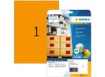 Herma 5149 5149 Etichette A4 Arancio Neon 210X297 Mm Carta Opaca 20 Pz.