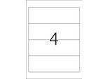 Herma Special - Etichette Autoadesive Permanenti In Carta Opaca - Bianco - 192 X 61 Mm - 100 Etichette (25 Fogli X 4) (5095)