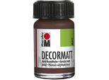Marabu 1401 39 040 Decormatt Acrilico, Marrone Medio 040, 15 Ml