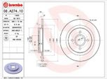 2X Brembo 08.A274.10 Disco Freno Asse Posteriore