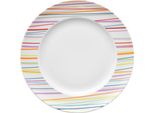 Thomas Sunny Day Speiseteller, Grillteller, Teller, Porzellan, Sunny Stripes / Bunt Gestreift, SpüLmaschinenfest, 27 Cm, 10227