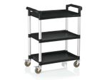 Carrello Portavivande - Plastica, 3 Ripiani, Grigio