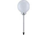 Globo Luce Solare In Plastica Argento Metallizzato, 4Xled; 3377