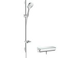 Hansgrohe Combinazione Doccia Raindance Select E 120 / Therm.Dap Ecostat Sel.U 900 Mm Bianco / Cromo