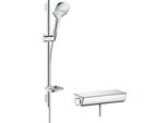 Hansgrohe Combinazione Doccia Raindance Select E 120 / Therm.Dap Ecostat Sel.U 650Mm Bianco / Cromo