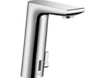 Hansgrohe Mitigeur éLectronique De Lavabo Metris Avec RéGulation De TempéRature, Raccordement Au RéSeau 230 V, Saillie 128 Mm, 31100000, 31100000
